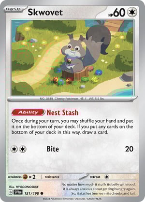 Skwovet #151/198 | Scarlet & Violet Base Set| Common - Non Holo