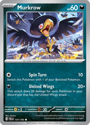 Murkrow #131/193 | Paldea Evolved | Common - Non Holo