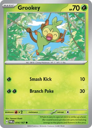Grookey #014/167 | Twilight Masquerade | Common- Rev Holo