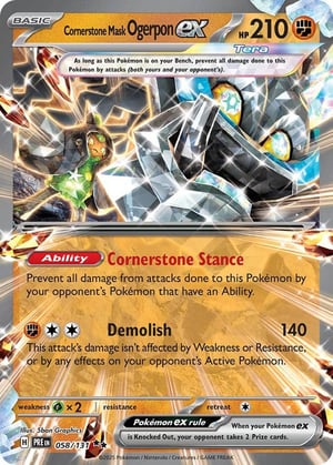 Cornerstone Mask Ogerpon ex #058/131 | Prismatic Evolutions | Double Rare