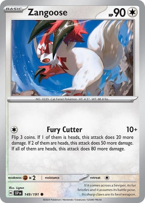 Zangoose #149/191  | Surging Sparks| Common - Non Holo