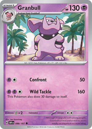 Granbull #088/197 | Obsidian Flames| Uncommon - Non Holo