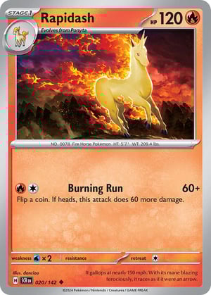 Rapidash #020/142  | Stellar Crown | Uncommon - Non Holo