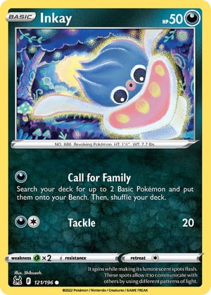 Inkay #121/196  | Lost Origin | Common  - Non Holo