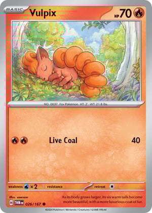 Vulpix #026/167 | Twilight Masquerade | Common- Rev Holo