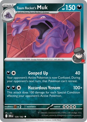 Team Rocket's Muk #124/182 | Destined Rivals | Uncommon - Non Holo