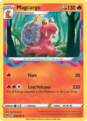 Magcargo #022/196  | Lost Origin | Rare  - Non Holo