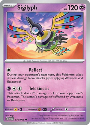 Sigilyph #038/086 | White Flare | Uncommon - Non Holo