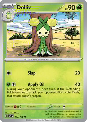 Dolliv #022/198 | Scarlet & Violet Base Set| Common- Rev Holo