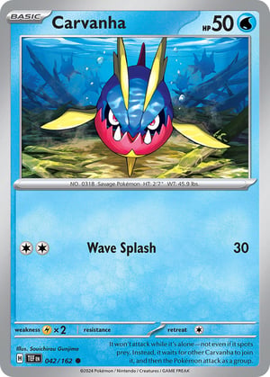 Carvanha #042/162  | Temporal Forces| Common - Non Holo