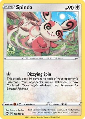 Spinda #141/195 | Silver Tempest | Common  - Non Holo