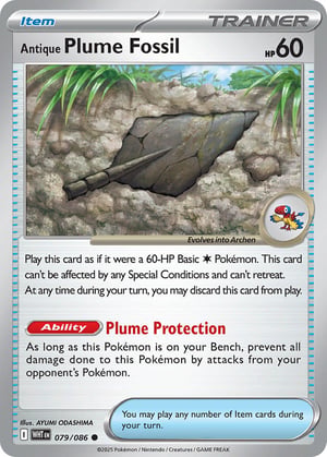 Antique Plume Fossil #079/086 | White Flare | Common - Non Holo