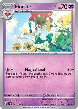 Floette #092/198 | Scarlet & Violet Base Set| Common- Rev Holo