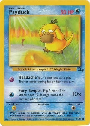 Psyduck #053/062 | Fossil - Unlimited | Common - Non Holo | Moderately Played