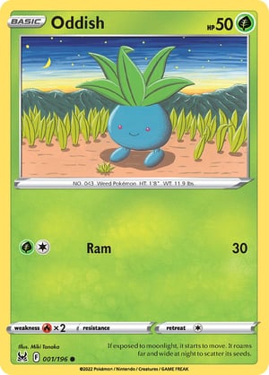Oddish #001/196  | Lost Origin | Common  - Non Holo