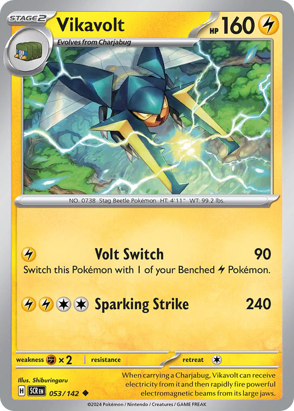 Vikavolt #053/142  | Stellar Crown | Uncommon- Rev Holo