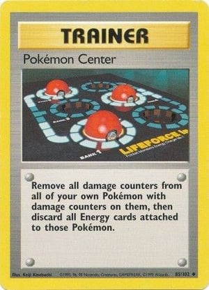 Pokemon Center #085/102  | Base Set Unlimited| Uncommon - Non Holo | Lightly Played