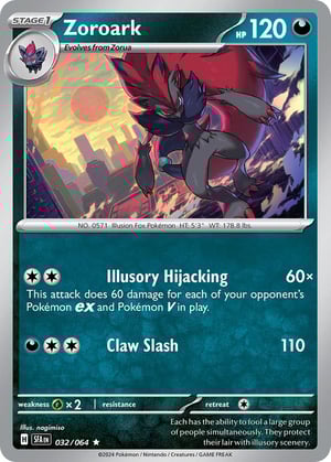 Zoroark #032/064 | Shrouded Fable | Rare- Rev Holo