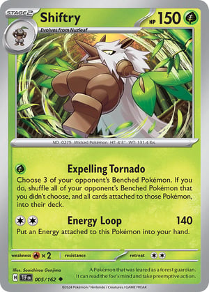 Shiftry #005/162  | Temporal Forces| Uncommon - Non Holo