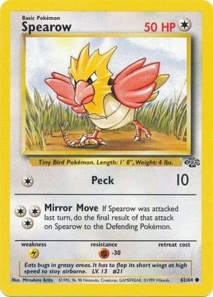 Spearow #062/064 | Jungle - Unlimited | Common - Non Holo | Moderately Played