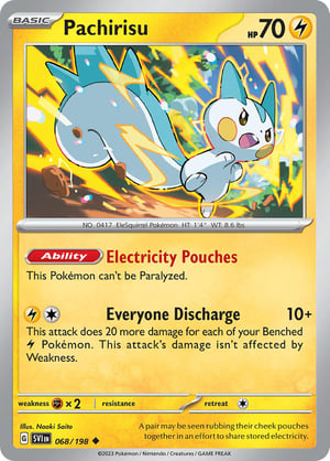 Pachirisu #068/198 | Scarlet & Violet Base Set| Uncommon - Non Holo