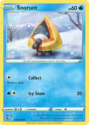 Snorunt #041/195 | Silver Tempest | Common - Rev Holo