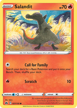Salandit #027/159 | Crown Zenith | Common  - Non Holo