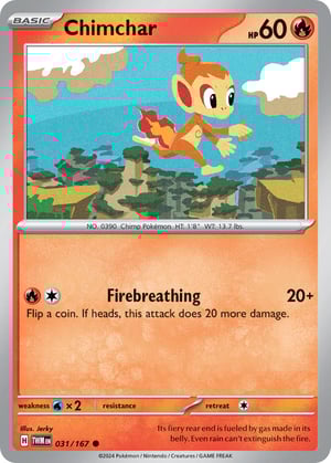 Chimchar #031/167 | Twilight Masquerade | Common - Non Holo