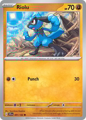 Riolu #081/142  | Stellar Crown | Common - Non Holo