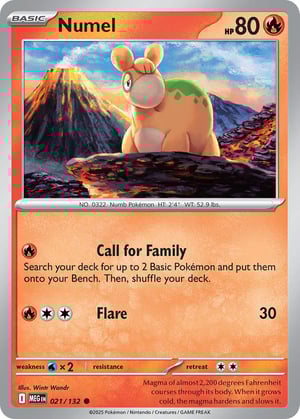 Numel #021/132 | Mega Evolution Base Set | Common  - Non Holo