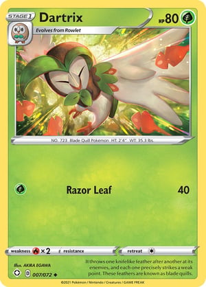 Dartrix    #007/072 | Shining Fates | Uncommon - Non Holo