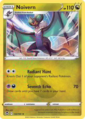 Noivern #133/195 | Silver Tempest | Rare  - Non Holo
