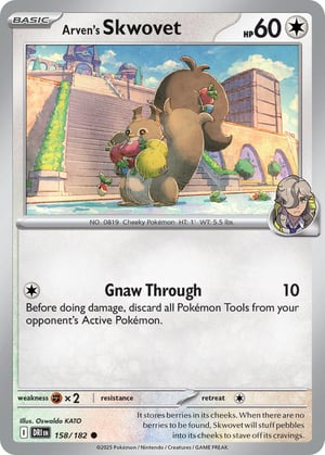 Arven's Skwovet #158/182 | Destined Rivals | Common - Non Holo