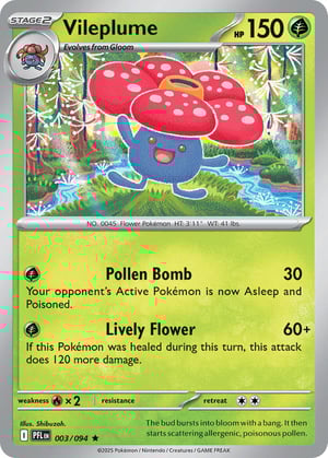Vileplume #003/094 | Phantasmal Flames | Rare  - Holo
