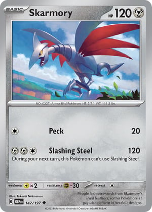 Skarmory #142/197 | Obsidian Flames| Uncommon - Non Holo