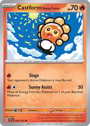 Castform Sunny Form #020/191  | Surging Sparks| Common - Non Holo