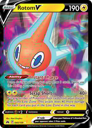 Rotom V #045/159 | Crown Zenith | Ultra Rare