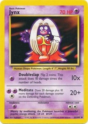 Jynx #031/102  | Base Set Unlimited| Uncommon - Non Holo | Lightly Played