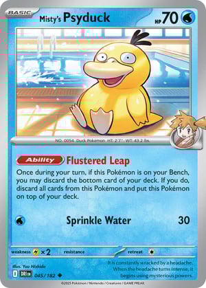 Misty's Psyduck #045/182 | Destined Rivals | Uncommon - Non Holo