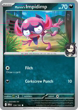 Marnie's Impidimp #134/182 | Destined Rivals | Common - Non Holo