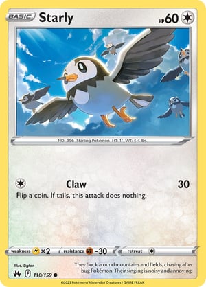 Starly #110/159 | Crown Zenith | Common  - Non Holo