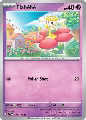 Flabebe #091/198 | Scarlet & Violet Base Set| Common- Rev Holo