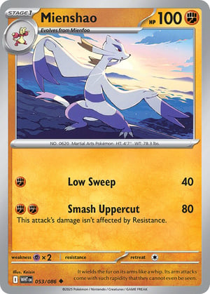 Mienshao #053/086 | White Flare | Uncommon - Non Holo