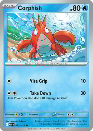 Corphish #033/132 | Mega Evolution Base Set | Common - Rev Holo