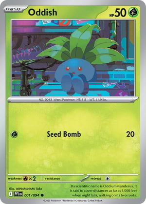 Oddish #001/094 | Phantasmal Flames | Common  - Non Holo