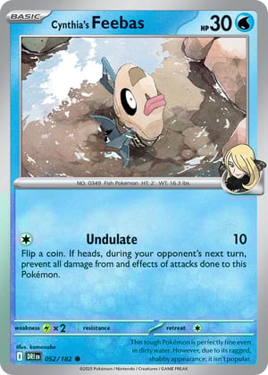 Cynthia's Feebas #052/182 | Destined Rivals | Common- Rev Holo