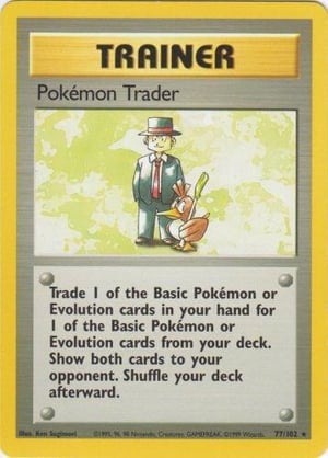 Pokemon Trader #077/102  | Base Set Unlimited| Rare - Non Holo | Lightly Played
