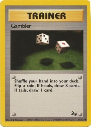 Gambler #060/062 | Fossil - Unlimited | Common - Non Holo | Moderately Played