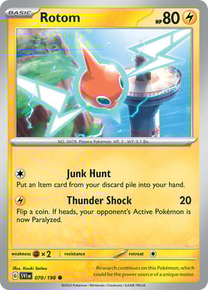 Rotom #070/198 | Scarlet & Violet Base Set| Common- Rev Holo