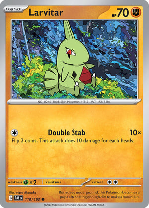 Larvitar #110/193 | Paldea Evolved | Common- Rev Holo